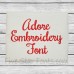 Adore Embroidery Font