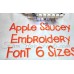 Apple Saucey Embroidery Font