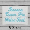 Banana Cream Pie Embroidery Font