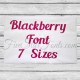 Blackberry Embroidery Font