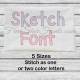Sketch Embroidery Font