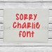 Sorry Charlie Embroidery Font