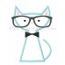 Cat in Glasses 1 Applique