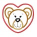 Bear Heart Applique