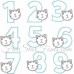 Kitty Applique Numbers