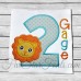 Lion Applique Birthday Numbers 