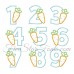Easter Carrot Applique Numbers 