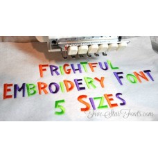 Frightful Embroidery Font