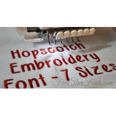 Hopscotch Embroidery Font