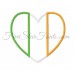 Irish Heart Flag Applique 