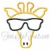 Cool Hipster Giraffe in Sunglasses Applique 