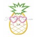 Cool Pineapple in Sunglasses Applique 