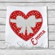 Heart with Bow Valentine Applique 