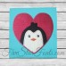 Penguin Heart Applique 