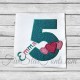 Triple Hearts Applique Birthday Numbers 