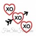 XO XO Hearts Valentine Applique 