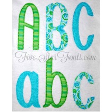 Jude Applique Font 2 Styles of Finishing Stitches  Quick Stitch