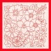 Flower Garden Redwork Blocks RW 10 Different Designs in 8 Sizes