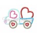 Valentine Truck 2 Heart Applique 