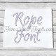 Rope Font Nautical Embroidery Font