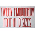 Twiggy Embroidery Font