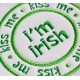 Kiss Me I'm Irish Circle Applique