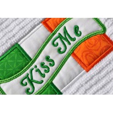 Kiss Me Irish Flag Applique