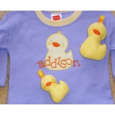 Sweet Duckie Snuggly and Matching Applique 7 sizes