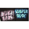 Exclusive Beach Babe~Surfer Dude Double Applique Set