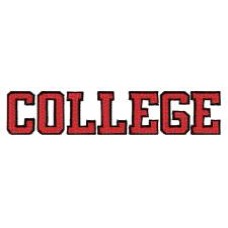 College Applique Font - 2 color