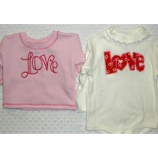 Double Love Applique Set