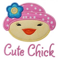 Easter Bonnet Chick Applique