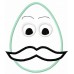 Mustache Easter Egg Applique