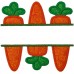 Split Easter Carrots Applique