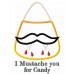 Candy Corn Mustache Applique