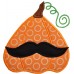 Mustache Pumpkin Applique