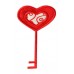 Heart Key Valentine Applique
