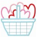 Basket of Hearts Valentine Applique