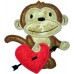 Valentine Monkey Applique Boy