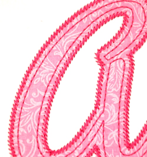 Sweet Script Alphabet Applique Machine Embroidery Font