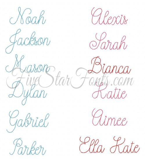 embroidery font names