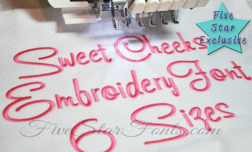 Sweet Script Alphabet Applique Machine Embroidery Font