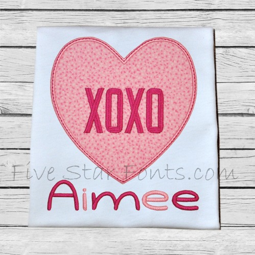 XOXO Heart Applique