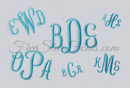 embroidery monogram fonts