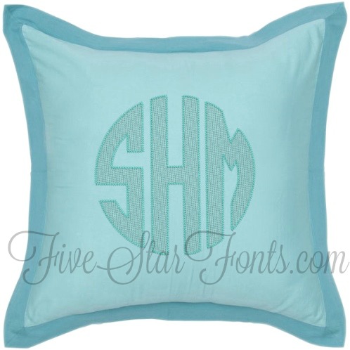 Curly Monogram Pillow