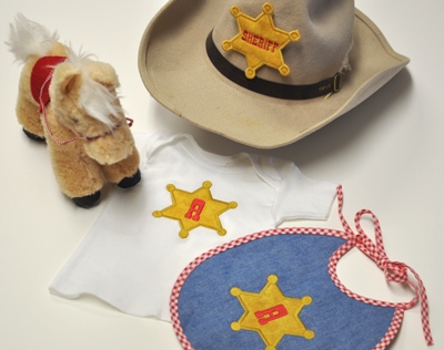 Children's Cowboy Hat With Sheriff Badge Applique, Cowgirl Hat