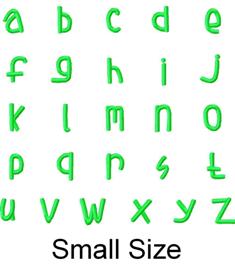 FREE SMALL Size Lower Case Font for Stacked Names