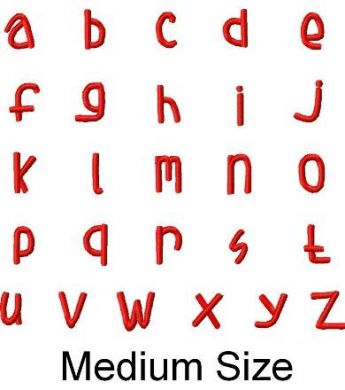 FREE MEDIUM Size Lower Case Font for Stacked Names