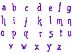 Stack Name Lower Case Font 8 - 2 sizes