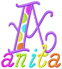 Whimsy Dots - Monogram Font 52